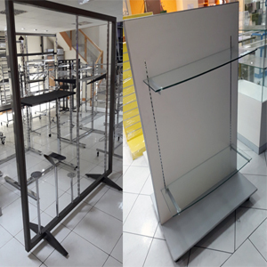 aluminium shop display showcase