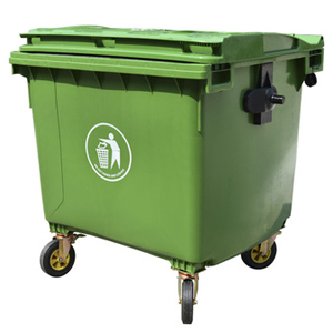 plastic dustbin with four wheels industrial dustbin